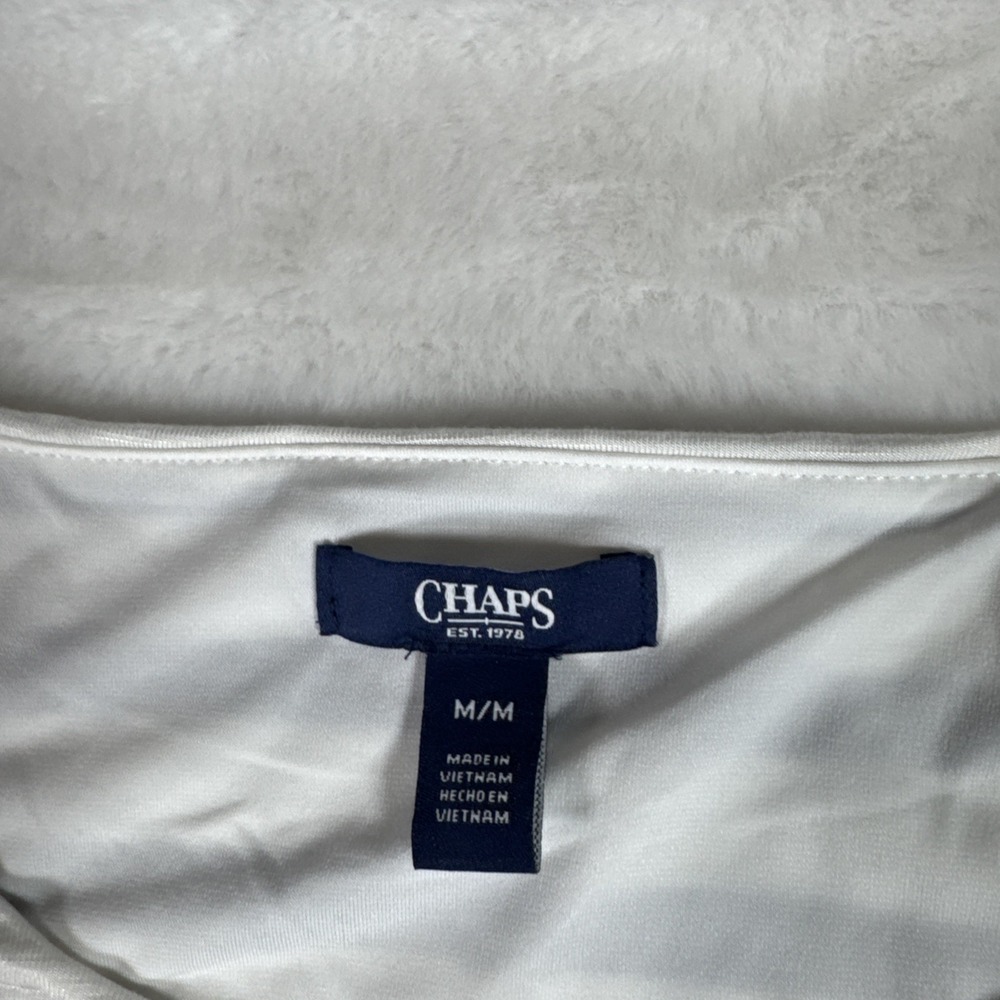 Chaps Womens Medium Short Sleeve Knit Dress Bundle Navy Blue & Striped 2 Pack - Picture 8 of 8